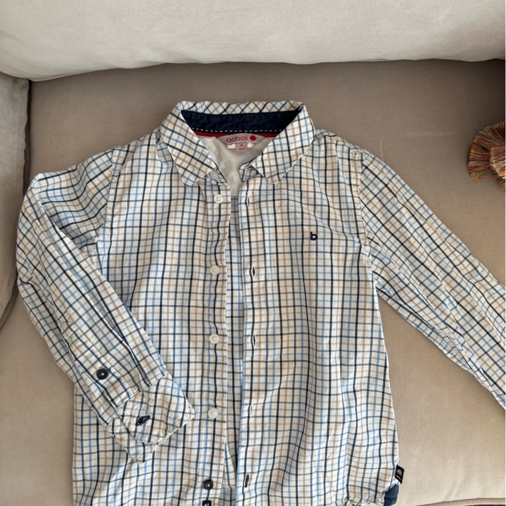 Kid’s boboli High End Blue Checkered Shirt